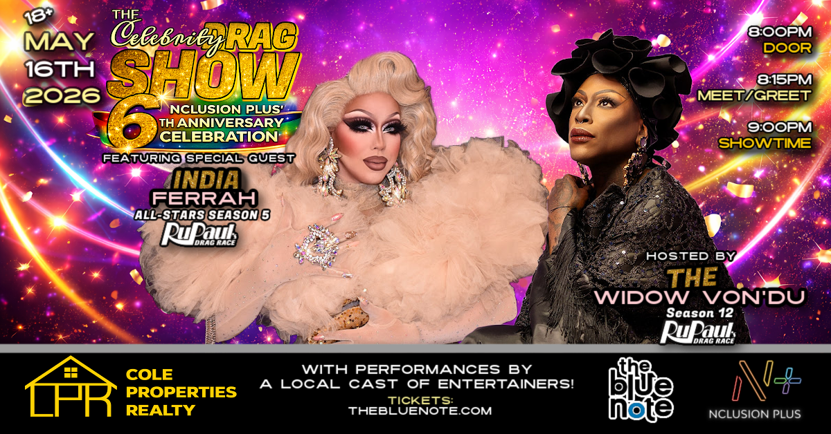 The Celebrity Drag Show ft. India Ferrah at The Blue Note on May 16, 2026
